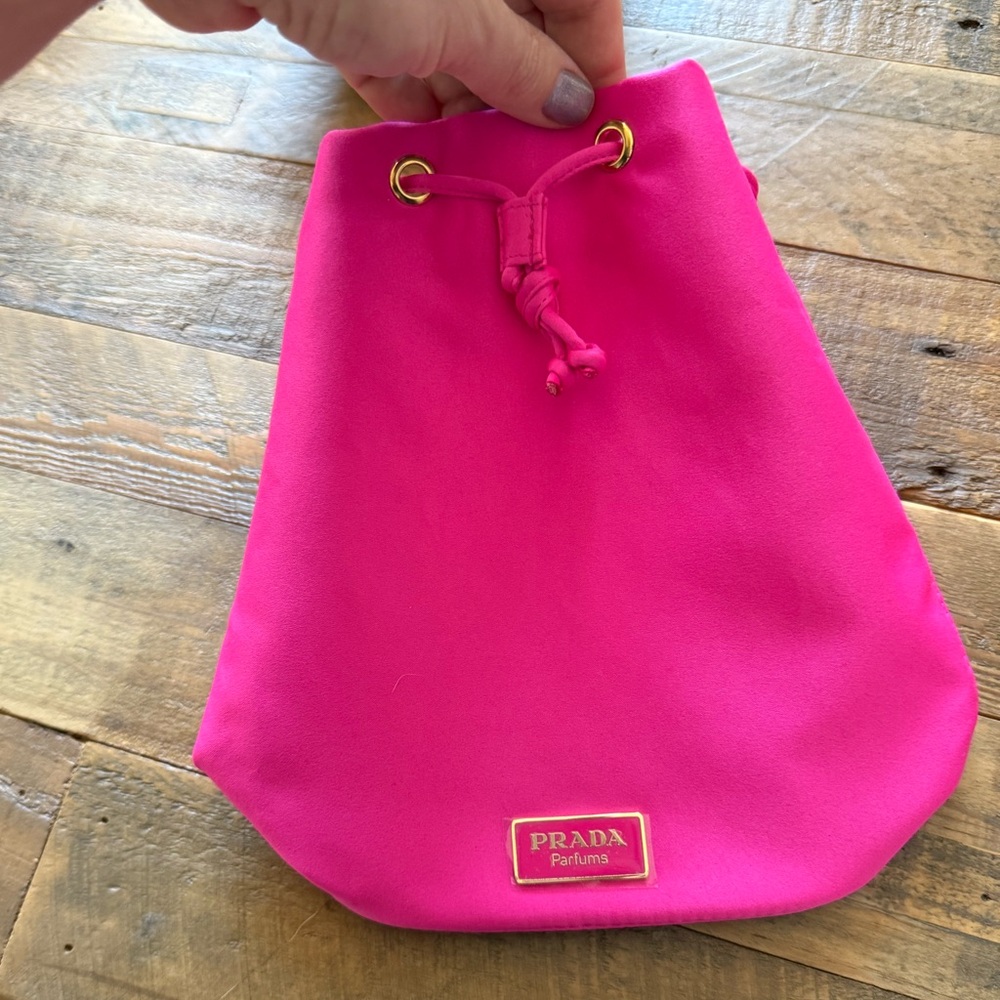 Prada Pink Drawstring Pouch